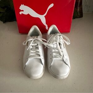 Puma Womens Vikky V2 Lthr Sneakers White 7 SoftFoam+ Comfort Casual Shoes